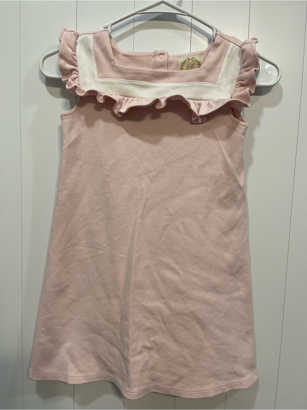 The Beaufort Bonnet Company pale Pink Sleeveless Dress ruffle girls 10